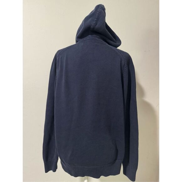 Brooks Brothers supima cotton Blue Embroidered golf club crest hoodie sweater L - Picture 6 of 7